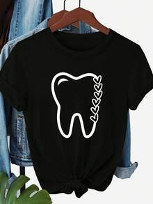 Women T-Shirts - Black - View 11