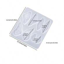 1件装DIY吊坠耳环系列硅胶模具 几何镂空蘑菇天使翅膀昆虫耳环吊坠模具 - 多款 - 查看 13