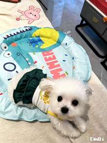 宠物连衣裙一件装，轻便透气，防晒，适合泰迪犬、贵宾犬等小型/中型犬。 - 彩色 - 查看 2