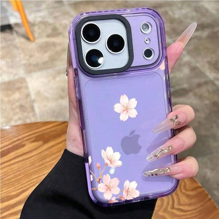 スマホケース：ヴィンテージ グラデーション ユニセックス スマホケース 17pro Max/17pro/17/11/12/13/14/15/15Pro/15PluS/15Pro Max/16/16Pro/16PluS/16Pro Max/MIN/X/XR 対応 柔らかTPU 耐落下  カメラレンズ保護 インスタ映え 水はじき 秋コーデ - 透紫 - チェックする 1