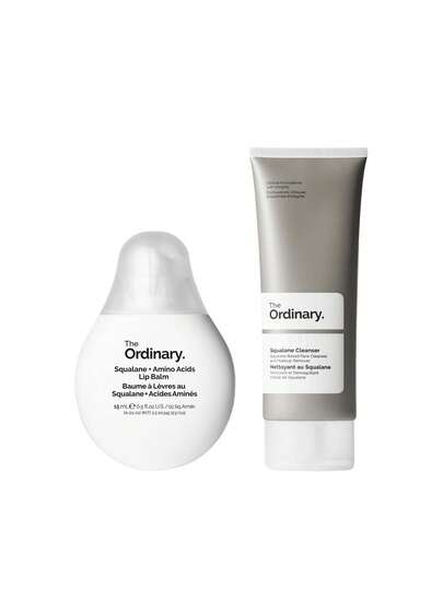 The Ordinary [Bundle] Squalane + Amino Acids Lip Balm 15 Ml + Face Cleanser Makeup Remover 150 Ml
