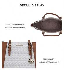 Michael Kors Charlotte Printed Women's Single Shoulder Tote Bag 35T0GCFT3B VANILLA - 香草拼色35T0GCFT3B VANILLA - 查看 8