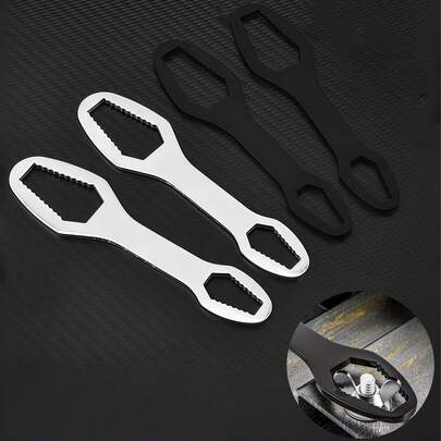 Adjustable Dual-Head Self-Locking Wrench, Multipurpose Manual Tool Suitable For Home Plumbing, Car Repair