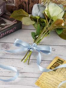 1 Roll Blue Ribbon, Bow Ribbon, Handmade Ribbon Roll, Suitable For Graduation Party Decor, Holiday Gift Wrapping, Handmade Hair Accessories, A Simple Yet Atmospheric Creative Gift For Friends And Family - Multicolor - View 8