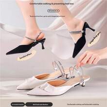 Este es un conjunto de accesorios y correas antideslizantes diseñados específicamente para tacones altos. Sujetadores convenientes que eliminan eficazmente el problema de que los zapatos se deslicen. Gracias a su diseño discreto y antideslizante, estas correas de sujeción son adecuadas para una amplia variedad de estilos de calzado, incluyendo zapatos de punta abierta, sandalias, mocasines y talla grande. - Multicolor - Ver 4