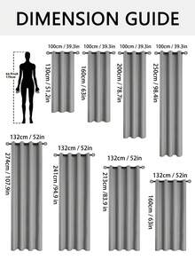 1pc Full Blackout Curtain Panel With Thermal Insulation Lining, Lightweight Polyester Fabric, Top Eyelet Design, Suitable For Living Room, Bedroom, Kitchen, Bathroom, Home Decor - Grey - View 4