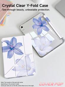 紫色芙蓉花图案，兼容 iPad Air 4/5 10.9 英寸、7/8/9 10.2 英寸、第 11 代 11 英寸、Galaxy Tab A9 11 英寸、Tab A9 8.7 英寸，可爱风格保护壳，返校/情人节礼物，超清晰夏季图案 - 彩色 - 查看 4