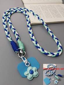 2026 New Year Phone Lanyard, Mother's Day Internet Celebrity Candy Five-Petal Flower Phone Hanging Rope, Dopamine, Diagonal Cross-Body Long Style, Ins Contrast Color Handmade Woven, For Outdoor Travel, Hiking, Unisex, Short Lanyard Phone Holder, Smartphone Wristband, Smartphone Protective Case Lanyard, Keychain, Smartphone Charm, Smartphone Crossbody Bag, Phone Accessories, Mobile Pendant, Easter - Multicolor - View 20
