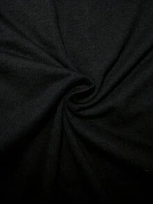 180 g Hecho en México, Moda Primavera/Verano 2026 Camiseta de manga corta, Estampado de dibujos animados, Estilo para parejas, Ropa interior/exterior, Cuello redondo informal para la oficina, Top unisex de una pieza - Negro - Ver 3