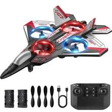 RC Toy Airplane With 360° Rotation And LED Lights, EPP Body Drone For Kids - Red - View 9