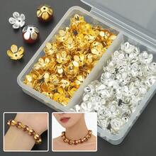 60 chiếc nắp chụp hoa 8mm, hạt đệm hợp kim, nắp chụp hoa, miếng đệm hạt, hạt vòng tay, dây chuyền & bông tai dùng để làm đồ trang sức DIY. - Mũ đính hoa - Xem 5