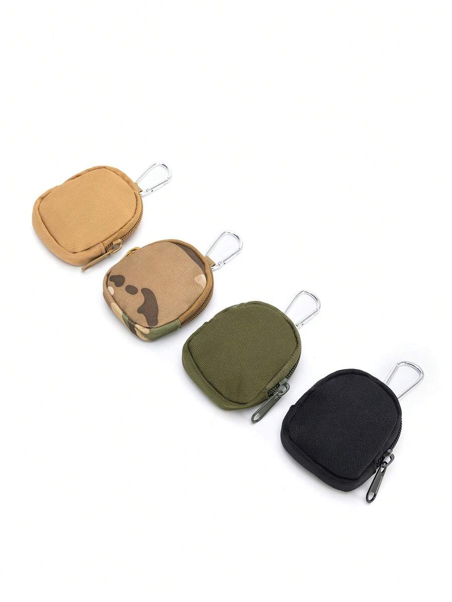 1 pieza Bolsa táctica mini portátil, Billetera pequeña redonda resistente al desgaste, Bolsa de almacenamiento pequeña para exteriores - Multicolor - Ver 1