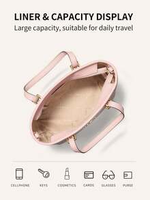 Michael Kors Bolso de mano con cremallera extra pequeño para viajes - Rosa Pálido - Ver 5