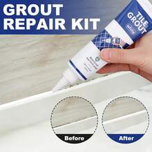150毫升瓷砖填缝修补套装，白色防水防霉填缝剂及工具，适用于浴室、厨房、淋浴房、浴缸、水槽、马桶裂缝密封，快干型DIY家居瓷砖修补 - 多色 - 查看 5