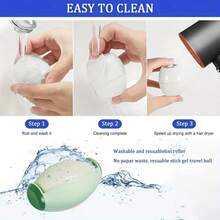 1pc Manual Lint Roller - Reusable & Washable Pet Hair Remover With Durable Plastic Handle, Powerful Dust Cleaning For Home Use, No Batteries Required, Light Green Design With Ventilation Holes, Lint Remover For Clothes - 1pc - View 6