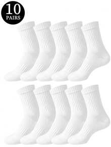 1/5/10/20 Pairs Men's Crew Socks, Striped Non-Slip Fitness Socks, Outdoor Running Socks, Basketball Socks, Casual Sports Socks - Multicolor - View 28