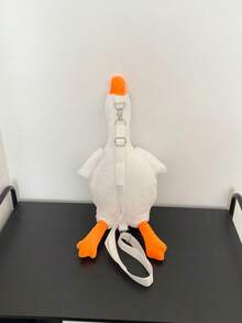 Mẫu mới năm 2026: Ba lô lông ngỗng trắng mềm mại, túi đeo vai hình hoạt hình Lolita dễ thương dành cho nữ sinh. - trắng - Xem 7