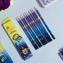 SpongeBob SquarePants 12pcs/Set Cartoon Theme Pencils, Beautifully Designed, Suitable For Birthday, Back To School, Graduation Gifts, And Classroom Rewards - Multicolor - View 3