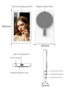1 pieza Pantalla de visualización para selfies, monitor de pantalla para vlogs de teléfono, monitor de cámara trasera para transmisión en vivo - baja latencia, monitor de cámara trasera de teléfono a 30fps, carga USB, compatible con fotografía con control remoto inalámbrico, adecuado para selfies, vlogs, transmisión en vivo, compatible con sistemas Apple/Android - Multicolor - Ver 3