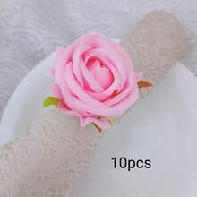 4个/10个装,直径4厘米/1.57英寸的金属餐巾环,花卉工艺环,用于餐桌装饰,适用于餐厅、咖啡馆、家庭、婚礼、派对、野餐和聚会。多种颜色和款式可供选择。 - 彩色 - 查看 23