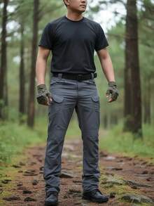 Men's Tactical Military Waterproof Ripstop Cargo Pants IX7 - Gris - Ver 3