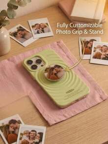 Soporte de teléfono de acrílico personalizado con patrón personalizado, Soporte y agarre de teléfono con cara de bebé personalizada - transparente - Ver 7