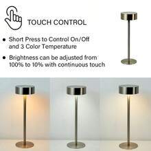 Kexinlighting 1pc Wireless Rechargeable LED Desk Lamp With Touch Dimming And Color Changing Function, USB Powered (No External Power Supply Needed), Adjustable Arm, Rust-Resistant Metal Structure, Suitable For Home, Office, Study, Bedroom, Bar, Etc. - one-size - View 10