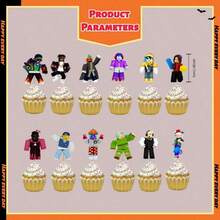 Roblox 12pcs Cartoon Cake Toppers, Birthday Party Supplies, Assorted Shapes & Colors Mini Cake Decorations, Pixel Game Items, Gifts, Wedding Cake Decor, Birthday Party, Graduation, Banquet Supplies, Paper - Roblo Boy Cake Insert - View 3