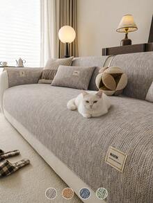 1 chiếc đệm sofa chống trượt bằng vải nhung kẻ sọc màu trơn, thân thiện với da, dùng được cả bốn mùa, có thể giặt máy, dùng để bảo vệ đồ nội thất sofa trong phòng khách, phòng ngủ, phòng học. - Lanting - Xem 3