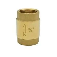 Válvula de retención de latón YBQS, resorte en línea, válvula de Control de agua de reflujo unidireccional de rosca hembra de 1/2 3/4 1 EJPN - 1l2 pulgadas-DN15 - Ver 3