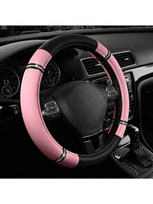 1pc Universal Rhinestone PU Leather Car Steering Wheel Cover, Luxury Sparkling Rhinestone Non-Slip Car Steering Wheel Cover, Fits Most Car Models, 36-38cm, Cute Fashionable Women's Car Interior Accessory, Suitable For Most Sedans, SUVs And Trucks, Perfect For Daily Driving And Holiday Decoration - A - View 8