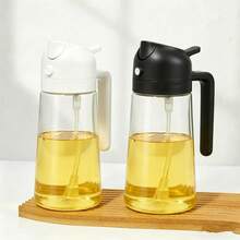 1 Bình xịt dầu ăn, 2 trong 1 dùng để rót và xịt dầu ô liu, bình xịt thủy tinh dùng để nấu ăn, nướng BBQ, trộn salad, làm bánh, dùng với nồi chiên không dầu. - Xem 8