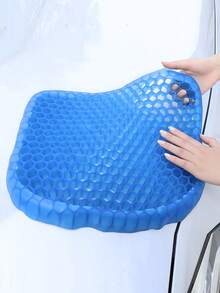 Cojin de Gel Vicoelastico para Silla, Cojin de Gel para Coxis y Postura Seat Cushion Suave para Dolores de Espalda - Azul - Ver 10