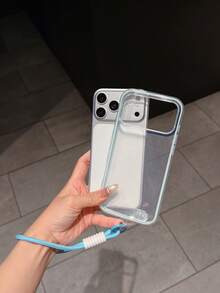1个防震防摔极简透明软蓝边框二合一多巴胺色手机壳，带腕带，兼容 11/11 Pro Max/12/12 Pro/12 Pro Max/13/13 Pro/13 Pro Max/14/14 Pro/14 Pro Max/14 Plus/15/15 Pro/15 Pro Max/15 Plus/16/16 Pro/16 Pro Max/16 Plus/17/17 Pro/17 Pro Max/Air - 淺藍色 - 查看 5