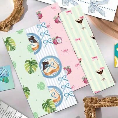 30pcs Bookmarks, Cute Waterproof Cartoon Bookmarks, Used For Decorating DIY Bookmarks Such As Books, Art Books, Notebooks, Etc,For School Supplies,Back To School T1NX
