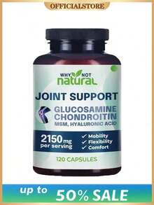 Glucosamine Chondroitin 3-Pack Massive Value, Why Not Natural, 2150mg, 120 Capsules/Bottle, Joint Support - 1 Bottle - View 1