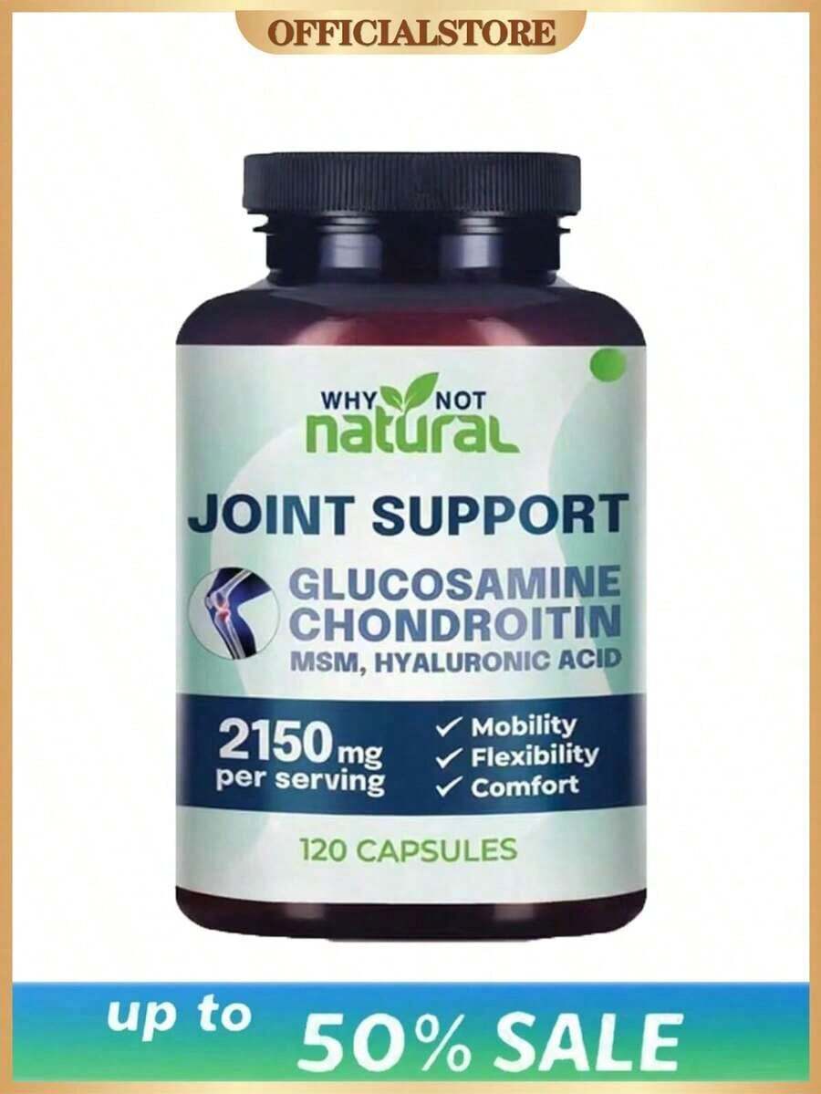 Glucosamine Chondroitin 3-Pack Massive Value, Why Not Natural, 2150mg, 120 Capsules/Bottle, Joint Support - 1 Bottle - View 1