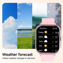 SIMSONLAB Đồng hồ thông minh dây thép silicon nâng cấp năm 2026, unisex, có chức năng gọi điện Bluetooth, mặt đồng hồ tùy chỉnh và hẹn giờ. - Hồng - Xem 4