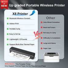 Marklife X8 Thermal Label Printer, Mini Portable Inkless Wireless Printer, Bluetooth Self-Adhesive Label Printer, Compatible With IOS And Android, Supports 210~216mm Thermal Paper/Tattoo Paper, Suitable For School, Office, Small Business A4 Printing/Document Printing - Multicolor - View 4