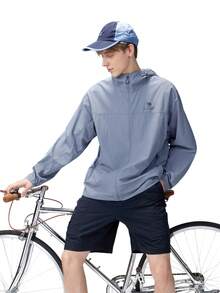 CAMEL CROWN Men's Outdoor Sun Protection Jacket UV-Resistant Water-Repellent Cooling Moisture-Wicking And Quick-Drying. Suitable For Spring And Summer - Titanium Blue Gray - View 3
