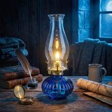 amanigo Aesthetic Vintage Ribbed Glass Kerosene Lamp Retro Oil Lantern For Wedding Room Decor - 1PC - View 13
