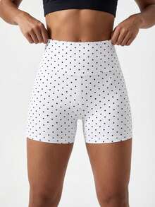 FWH Sweet Street Style Polka Dot Shorts Sports - White - View 3