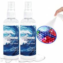 150ml Spray sellador para pintura de diamantes, adhesivo para manualidades y artesanía, secado rápido, transparente, fijador y protector para obras de arte con diamantes - azul - Ver 8