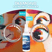 150ml Spray sellador para pintura de diamantes, adhesivo para manualidades y artesanía, secado rápido, transparente, fijador y protector para obras de arte con diamantes - azul - Ver 6