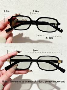 4-Piece Women's Multi-Color Square Small-Frame Fashion Glasses,Made Of High-End PC Material, Y2K Style Fashionable Glasses, Travel Fashion Glasses, Guyuan, Seasonal Selection, Women's Fashion Glasses, Summer Glasses, Suitable To Pair With Women's Sandals, Party Look, Beach Party, Street Style, Selfies, Holiday Essential. - A - 查看 4
