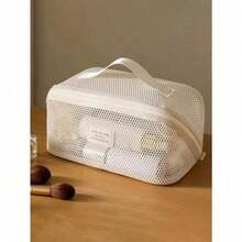 Large Capacity Nylon Mesh Makeup Bag, Breathable Multi-Layer Cosmetic Organizer Bag, Lightweight Toiletry Bag, Fashion Travel Wash Bag, With Compartments For Toiletries And Makeup Tools, Minimalist Style With Zipper Closure, Top Single-Handed Carrying Handle, Hollow Design,Makeup Bag,Make Up Bag,Makeup Bags,Cosmetic Bag,Makeup Organiser,Travel,Makeup Pouch,Bag,Vanity,Make Up Pouch,Travel Essentials,Pouch Bag,Travel Essential,Vanity Accessories,Small Makeup Bag,Makeup Pouch,Cosmetic Bag,Travel Essential,Large Capacity,Large Makeup Bag,Christmas Gifts,Pouch,Travel,Gifts For Women Travel Essential,Pouch,Clutch / Small Handbag, Makeup Organizer,Makeup Organize,Pouch,Brush Holder,Mini Pouch,Large Capacity Pouch,Gifts For Women,Christmas Gifts,Gift Ideas For Women,Pouch,Makeup Pouch,Travel Essen - Nhiều màu - Xem 6