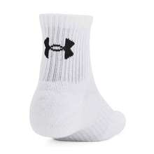 Under Armour Men's White 6 Pack Performance Tech Training Quarter Socks Size 12-15 - White - View 3