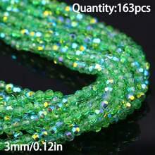 90-163 piezas Cuentas facetadas multicolor, cuentas sueltas para hacer joyas DIY como pulseras, collares, tocados, pendientes, suministros de artesanía de cuentas hechas a mano - Cuentas de vidrio hechas en casa - Ver 35