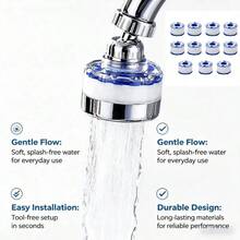 Faucet Filter Features A Multi-Layer Composite Precision Filtration System. It Is Ready To Use Without Any Modification, And The Transparent Window Allows You To Monitor The Usage Status Of The Filter Cartridge. - Multicolor - View 1