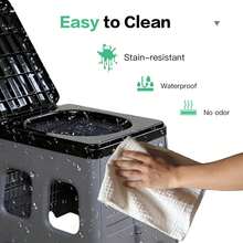 1 chiếc bồn vệ sinh di động gấp gọn có nắp - Lý tưởng cho cắm trại ngoài trời, leo núi và du lịch đường bộ | Chất liệu ABS, ghế cắm trại ngoài trời gấp gọn - Nhiều màu - Xem 4